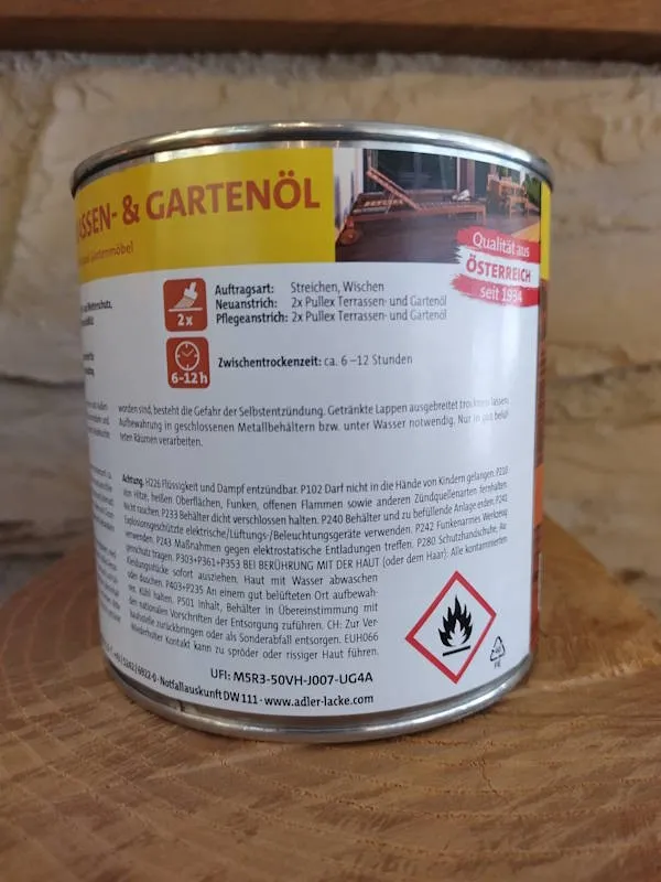 Adler Pullex Terrassen- und Gartenöl Teak 750 ml