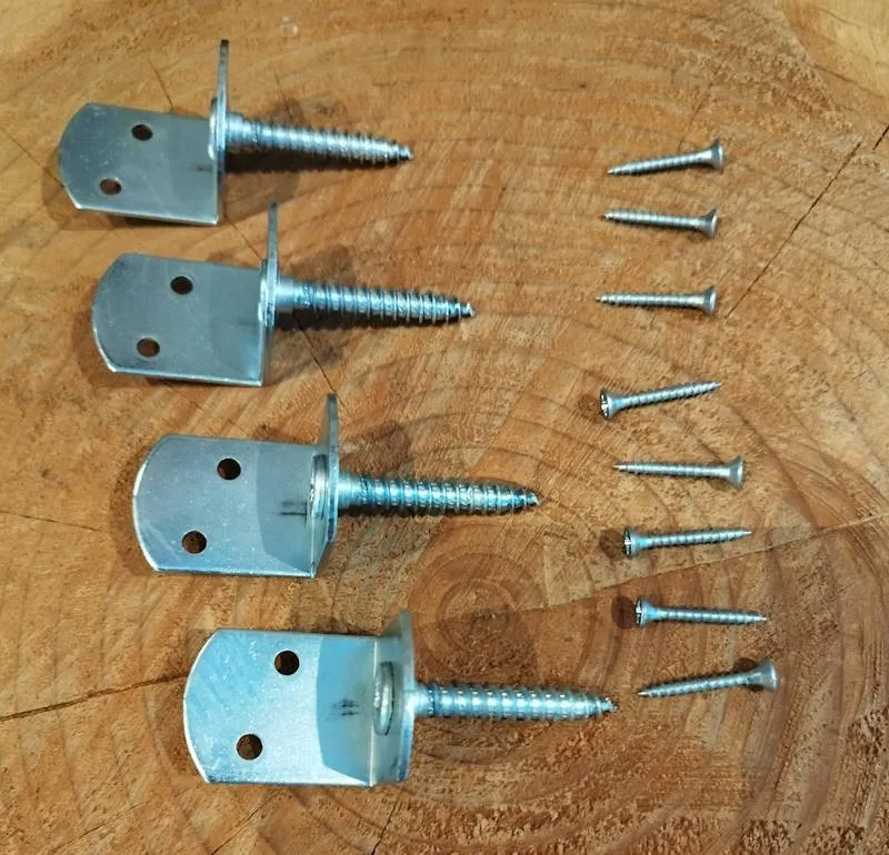 Elementhalter L-Form Edelstahl 4er Pack