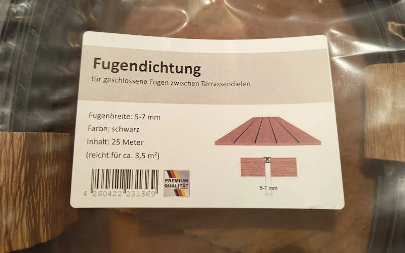 GS Terrassen Fugendichtung 5x7 Schwarz