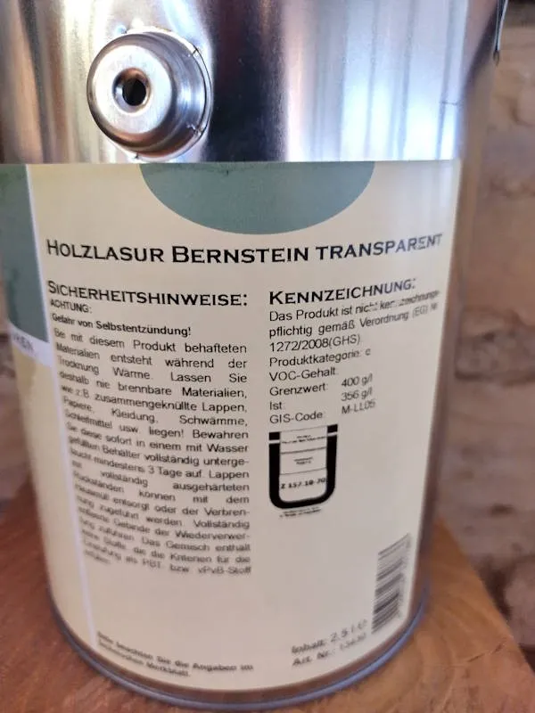 Naturhaus Holzlasur Bernstein transparent